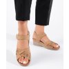 Shelvt Women's camel wedge sandals hnedá 40 Shelvt 0000296594467