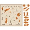 Takoy Imitácia bavlny PANEL 160x120 - míľniková deka jesenné líšky béžové-NST-00146
