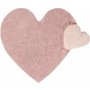 Lorena Canals , Pre zvieratá: Prateľný koberec Puffy Love, 160x180 srdce, ružová, obývacia izba