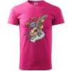 Hudobné nástroje v notách - Klasické pánske tričko vyššej gramáže - XL ( Purpurová )
