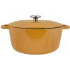 Liatinový hrniec s pokrievkou FONTESTIC amber gold, 28 x 13 cm