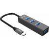 PremiumCord USB-C Hub 5G 4* USB 3.2 Gen1 ku31hub09 - USB-C rozbočovač