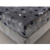 XPOSE® Mikroplyšová plachta LABKY Exclusive - sivá 180x200 cm, Mikroplyš