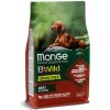 MONGE BWild Grain Free Adult 2,5kg bezobilninové kompletné krmivo pre dospelých psov všetkých plemien s jahňacím mäsom, zemiakmi a hráškom