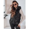 Dámska prešívaná vesta s kapucňou MISSVEST Dstreet TY5017 Farba: Čierna, Veľkosť: M