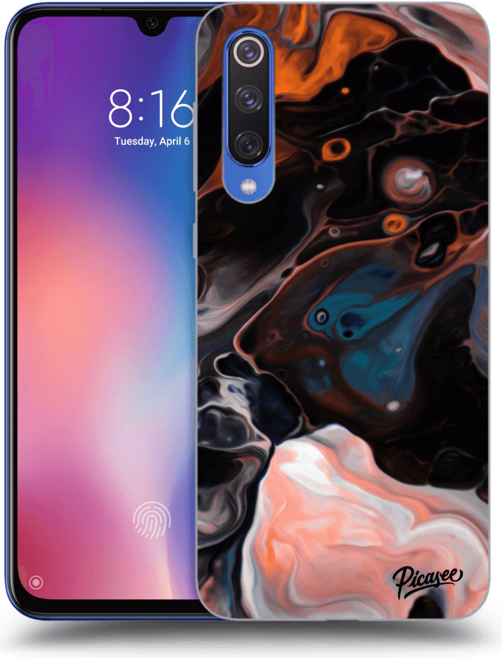 Púzdro Picasee silikónové Xiaomi Mi 9 SE - Cream čiré