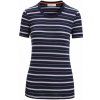Dámske tričko Merino Blend Wave SS Tee Stripe Icebreaker Midnight Navy