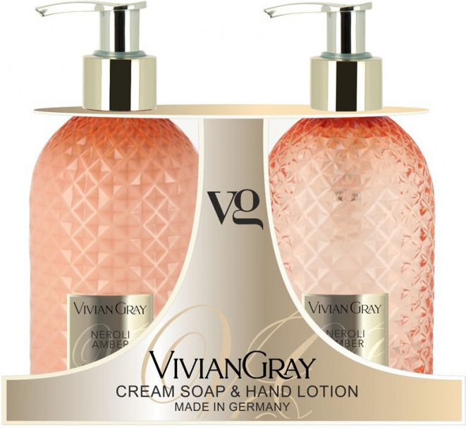 Vivian Gray Neroli Amber krémové tekuté mydlo 300 ml + hydratačný krém na ruky 300 ml darčeková sada