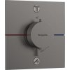 Hansgrohe ShowerSelect Comfort E - Termostat pod omietku pre 2 spotrebiče, kartáčovaný čierny chróm 15572340