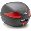 GIVI B29N2 kufor čierny s červenými odrazkami (Monolock s vlastnou platňou), objem 29 litrov