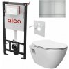 Alcadrain Set modulu do sádrokartonu, WC Urban, sedátka a tlačítka nerez FUN-INOX 1 set