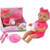 mamido Bábika bábätko s čelenkou a doplnkami na kŕmenie ružová