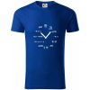 Matematické hodiny - Tričko z organickej bavlny - XL ( Kráľovská modrá )