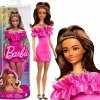Mattel Barbie Fashionistas s růžovými volánovými šaty