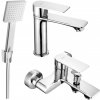 MEXEN/S - Royo R45 Set umývadlové a vaňové batérie s príslušenstvom, chróm 72203R45-00