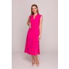 Stylove Midi šaty so zaväzovaním | pink S410 - EU XXL S410