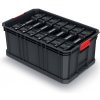 Modulárny prepravný box so 7 organizérmi MODULAR SOLUTION 520x329x210 mm -farba: čierna (Kistenberg KMS553520R7-S411)