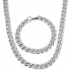 Sada z chirurgickej ocele Masive Cuban Silver 13 mm / retiazka a náramok
