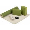 Bodhi Yoga Bodhi joga set pre začiatočníkov zelená - podložka 183 cm x 60 cm x 5 mm, popruh na cvičenie, 2 bloky