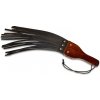 Prowler RED Leather and Wood Fringe Paddle