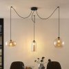 Lucande Zyli závesná lampa, 3-plameňová, jantár - 9627331