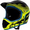přilba FORCE TIGER downhill, črn-fluo-modrá Velikost: L-XL