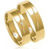 VIPgold Svadobné obrúčky A8256 - žlté zlato Dámska / Pánska / Pár: pár, Kamene: Lab. diamant