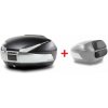 Vrchný kufor na motorku SHAD SH48 D0B48400+D0RI4800 Nový titán s PREMIUM SMART lock a opierkou (SH48 prémiový kufor pre dve XXL helmy. Vrátane platne. Opierka je súčasťou.)