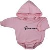 Dojčenské teplákové body s kapucňou baggy Koala Dreamer ružová
