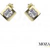 MOZA gold Náušnice MG2003 Farba kameňa: Biela, Farba Zlata: žlté Au