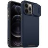 AppleKing matný kryt s posuvnou krytkou kamery na iPhone 12 Pro Max - tmavomodrý - možnosť vrátiť tovar ZADARMO do 30tich dní