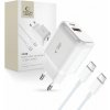 Tech-protect C20W sieťová nabíjačka USB / USB-C 20W QC PD + kábel USB-C, biela