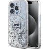 Karl Lagerfeld Liquid Glitter Choupette Head MagSafe zadný kryt pre iPhone 15 Pro Max Transparent
