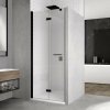 SANSWISS SOLINO BLACK SOLF1 ATYP 70 - 120cm ľavé dvere do niky alebo do kombinácie / sprchový kút rohový, profil čierny matný - 07 – sklo číre