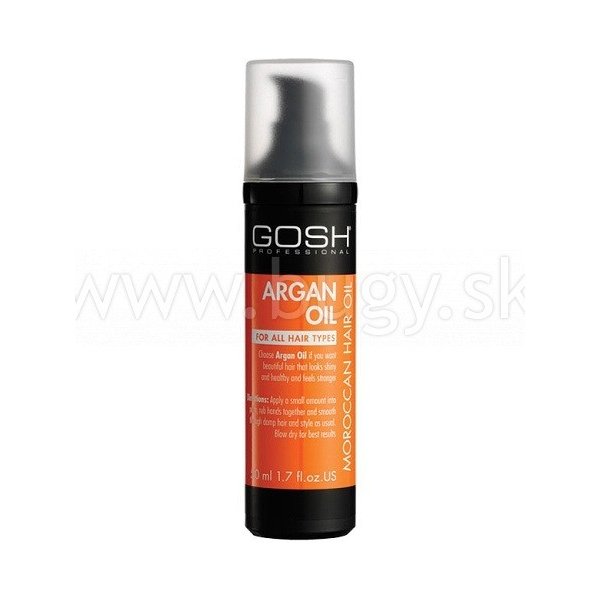 Vlasová regenerácia Gosh Hair Care Argan Oil Argánový olej pre lesk a hĺbkovú výživu, pre všetky typy vlasov 50 ml