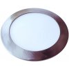Mini LED panel okrúhly Slim zapustený 24W, 4500K, 2000lm, nikel VT-2407SN (V-TAC)