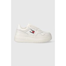 Tommy Jeans Sneakersy Tjw Retro Basket Flatform EN0EN02536 biela