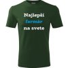 Fľašovo zelené tričko najlepší farmár na svete - vtipný darček pre farmárov L