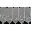 Záclona ornament bílá 45 cm