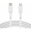 Belkin CAA003BT1MWH Lightning, USB C, samec, samec, 1m, bílý