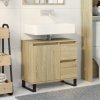 vidaXL Skrinka do kúpeľne dub sonoma 65x33x60 cm kompozitné drevo 849678