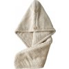 Uterák, turban na vlasy béžovej farby 65 x 25 cm