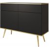 ArtPS Komoda BIJOU KSZ-107 | čierna / zlaté nohy