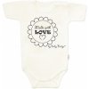 Body krátky rukáv Baby Nellys Made with love ecru