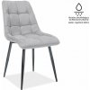 Signal Jedálenská stolička CHIC MATT VELVET 85 čierna konštrukcia / šedá
