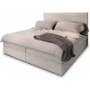 Manželská boxspring posteľ s úložným priestorom Samana 160x200 - krémová