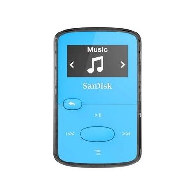 SanDisk MP3 Clip Jam 8 GB modrá / MP3 Prehrávač / OLED / micro SD / FM Rádio / až 18 hodín (SDMX26-008G-E46B)
