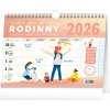 Týždenný rodinný plánovací kalendár s háčikom CZ/SK 2026, 30 x 21 cm
