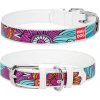 Obojok kožený Waudog Summer biely Délka: 38-49cm/2,5cm