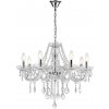 Light Prestige Luster na reťazi CRISTALLO 8xE14/60W/230V lesklý chróm LP-2940/8P + záruka 3 roky zadarmo